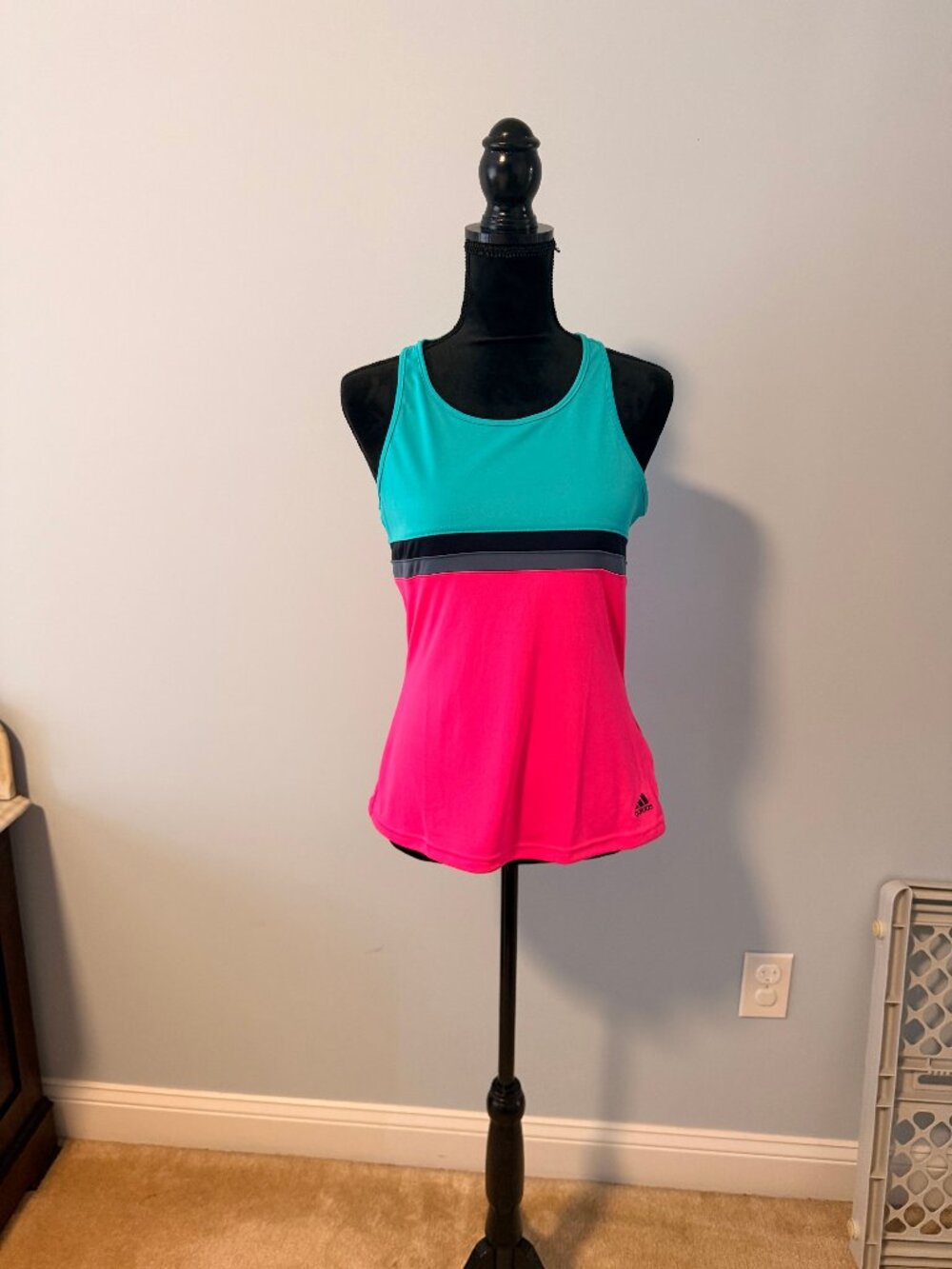 Adidas Active Tank (Blue and Bright Pink)- M